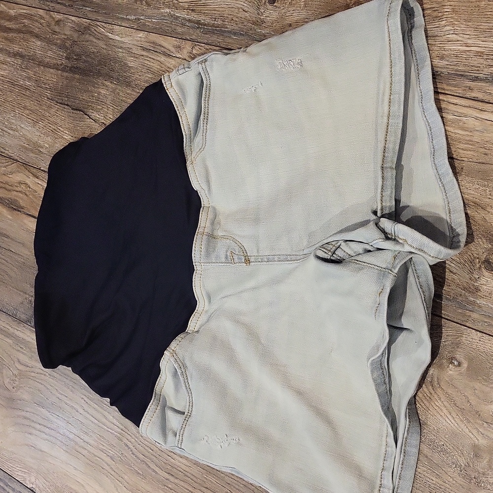Pregnancy jean shorts